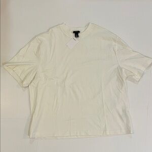 NWT Men’s H&M White/Cream Short Sleeve Tee size XL